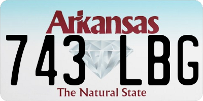 AR license plate 743LBG