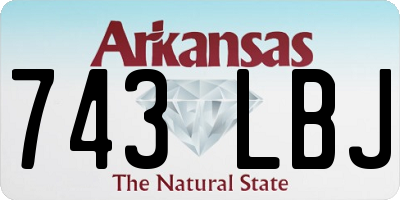 AR license plate 743LBJ