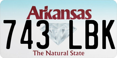 AR license plate 743LBK