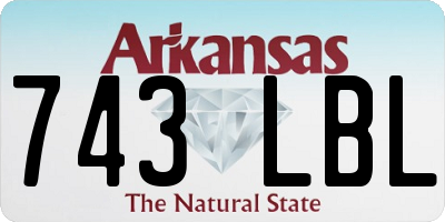AR license plate 743LBL
