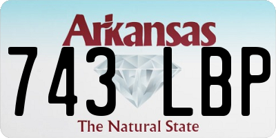 AR license plate 743LBP