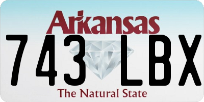 AR license plate 743LBX