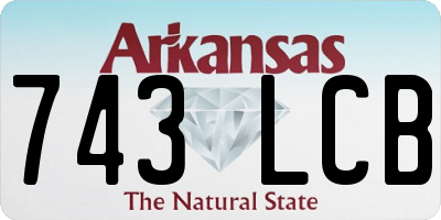 AR license plate 743LCB