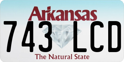 AR license plate 743LCD