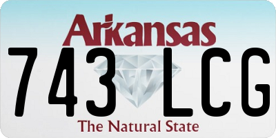 AR license plate 743LCG