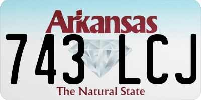 AR license plate 743LCJ