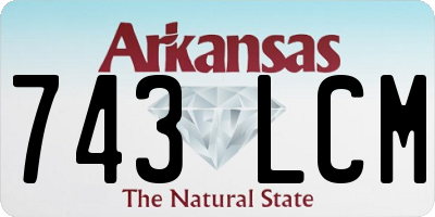 AR license plate 743LCM