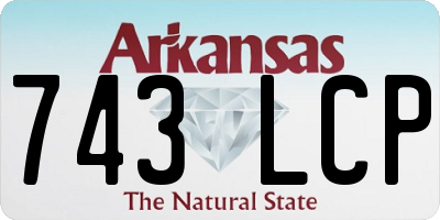 AR license plate 743LCP