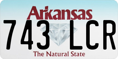 AR license plate 743LCR