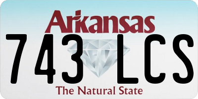 AR license plate 743LCS