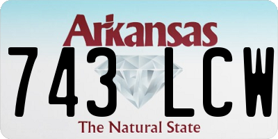 AR license plate 743LCW