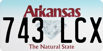 AR license plate 743LCX