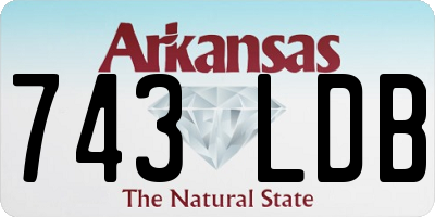 AR license plate 743LDB