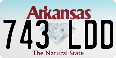 AR license plate 743LDD