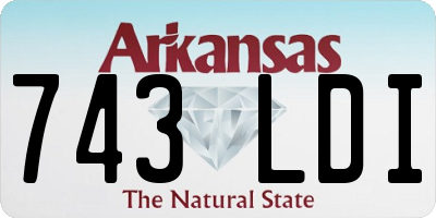 AR license plate 743LDI