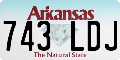 AR license plate 743LDJ
