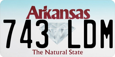AR license plate 743LDM