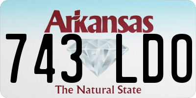 AR license plate 743LDO