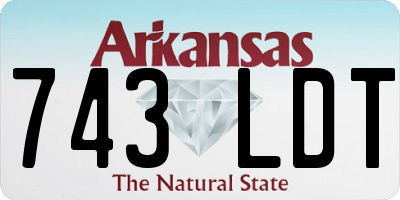AR license plate 743LDT