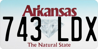 AR license plate 743LDX