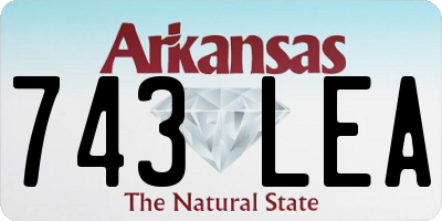 AR license plate 743LEA
