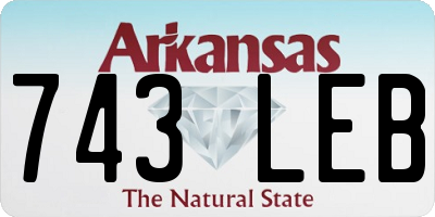 AR license plate 743LEB