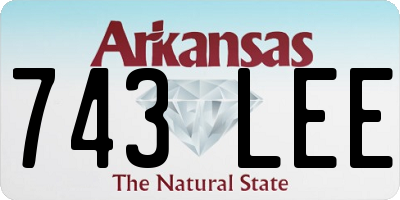 AR license plate 743LEE
