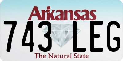 AR license plate 743LEG