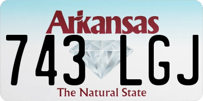 AR license plate 743LGJ