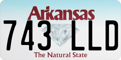 AR license plate 743LLD
