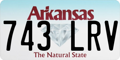 AR license plate 743LRV