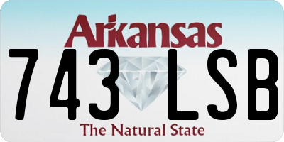 AR license plate 743LSB