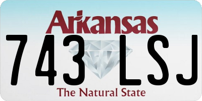 AR license plate 743LSJ