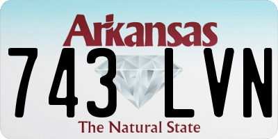 AR license plate 743LVN
