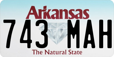 AR license plate 743MAH