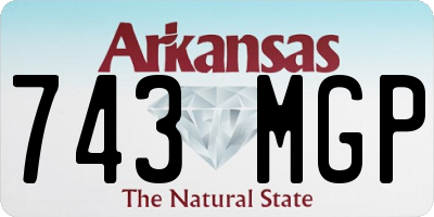 AR license plate 743MGP