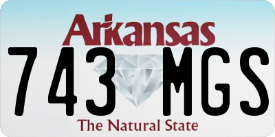 AR license plate 743MGS
