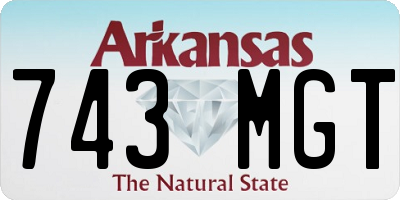 AR license plate 743MGT