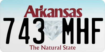 AR license plate 743MHF