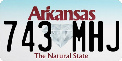 AR license plate 743MHJ