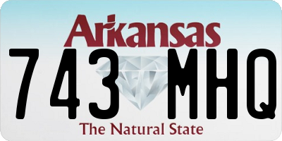 AR license plate 743MHQ