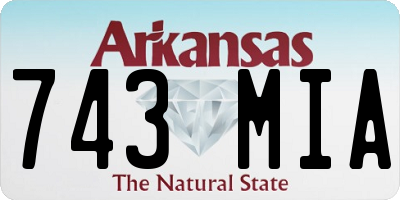 AR license plate 743MIA