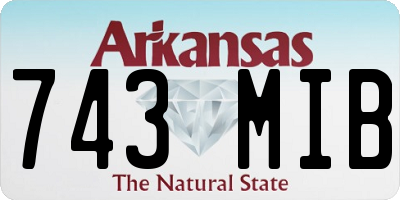 AR license plate 743MIB