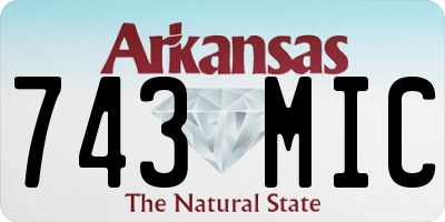 AR license plate 743MIC