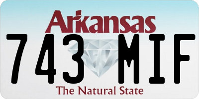 AR license plate 743MIF