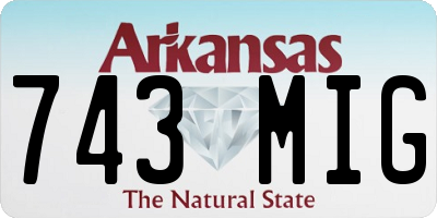 AR license plate 743MIG