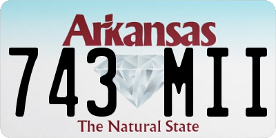 AR license plate 743MII