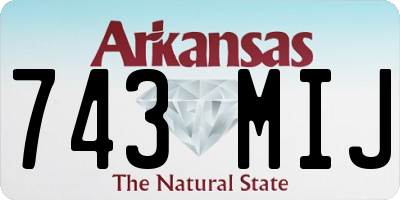 AR license plate 743MIJ