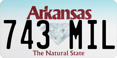 AR license plate 743MIL