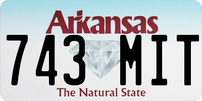 AR license plate 743MIT